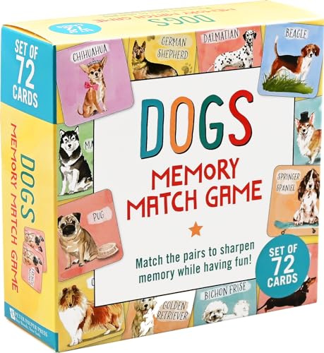 Peter Pauper Press Dogs Memory Match Game (Set of 72 cards)