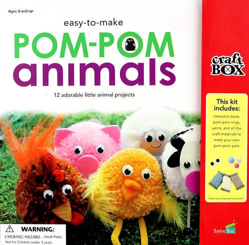 Easy-to-make Pom-pom Animals: 12 Adorable Little Animal Projects (Craft Box Kids)