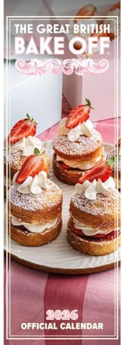 2026 CALENDAR THE GREAT BRITISH BAKE OFF MONTH TO VIEW SLIM WALL CALENDAR OFFICIAL PRODUCT