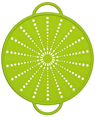 Emsa 514557 Spritzschutz, Ø 26 cm, Silikon, Grün, Smart Kitchen