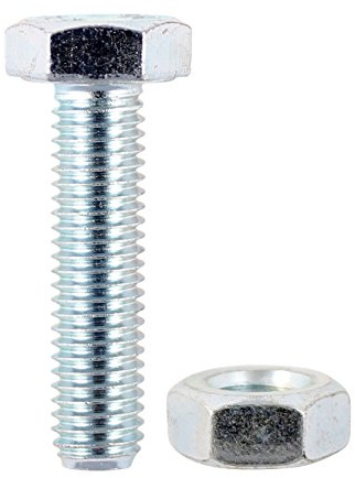 TIMco 10100SNZP BZP Hexset och mutter – silver (låda med 2) 6 x 16 SILVER