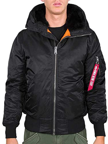 Alpha Industries MA-1 Giacca bomber con cappuccio da Uomo Black