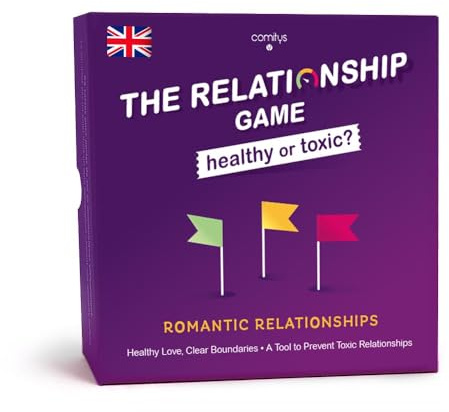 Comitys Red Flags & Green Flags Game - Healthy vs Toxic Relationships Card Game for Couples, Teens & Adults - 90 Cards with Scenarios to Spot Warning Signs - Icebreaker for Date Night & Talks