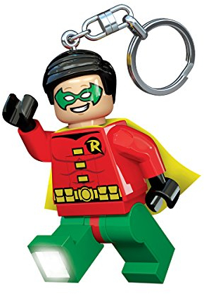 LEGO Robin Keychain Light, DC Comic Super Hero, Poseable Mini Figure Key Light with Momentary Switch, Batteries Included, For Ages 5 Years +