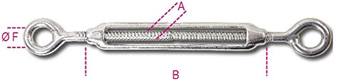 Beta 8205 M10 - Tenditore a due occhi inox AISI 316