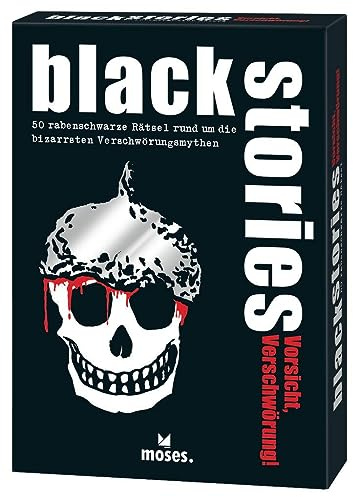 moses. 51436 Black Stories Vorsicht Verschwörung, 50 rabenschwarze Rätsel rund um die bizarrsten Verschwörungsmythen