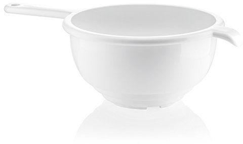 Guzzini Forme Casa 120153-11 Colapasta con Manico, Plastica, Bianco, Diametro 24 cm