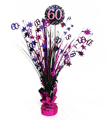 Adult Pink Celebration 60th Birthday Centerpiece Spray