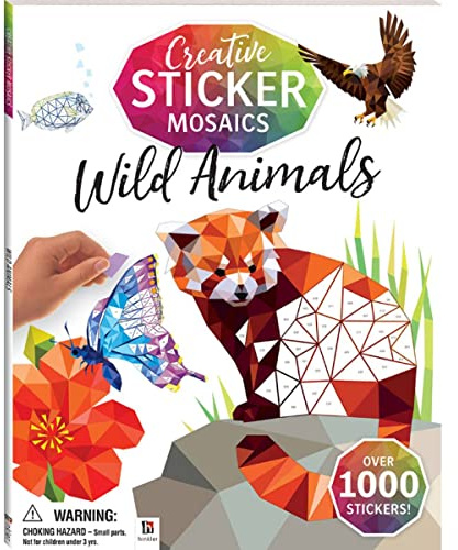 Hinkler - Creative Sticker Mosaics - Painting by Sticker - Mosaic Sticker Book for Adults - Creature Sticker Art (Wild Animals) [Paperback] Pty Ltd, [Paperback] [Jun 24, 2019] Pty Ltd