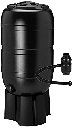Kreher Réservoir à eau de pluie avec support, système de remplissage automatique et 1 set de raccords 210 litres