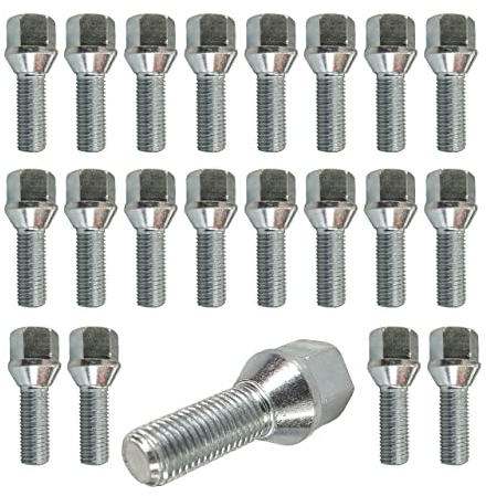 20 Radschrauben Kegelbund 60° M14 x 1,5 28mm kompatibel mit VW, Audi, Seat, Skoda, Mercedes, Volvo