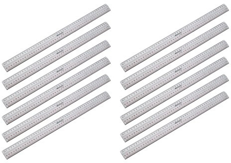 Westcott E-10113 00-I Skärlinjal aluminium, 50 cm, 12 stycken, silver