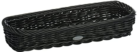 Westmark Cesta de cubiertos, Apto para hostelería, Rectangular, aprox 39, 5 x 28 x 8, 5 cm, Fibra sintética, Edición Saleen, Negro, 02016819101
