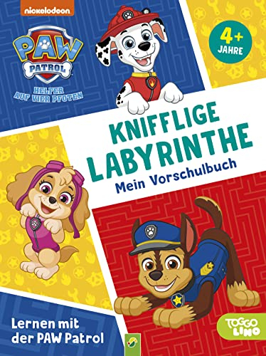 Lernen mit der PAW Patrol: Knifflige Labyrinthe. Mein Vorschulbuch: Übungsheft für Kita und Vorschule. Für Kinder ab 4 Jahren