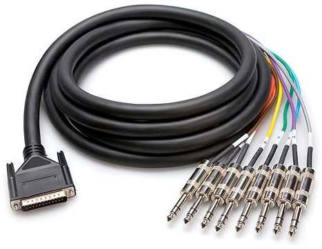 Hosa DTP-802 Serpent DB25A TRS 2 m Multicolore