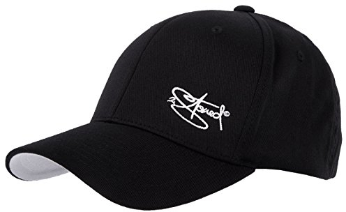 2Stoned Flexfit Baseball Cap Classic Schwarz mit Stick Größe L/XL (58 cm - 60 cm) für Damen und Herren