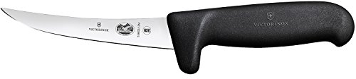 Victorinox, coltello disossatore da cucina Fibrox Safety Grip, con lama stretta e ricurva da 12 cm
