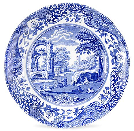 Spode Lot de 4 assiettes à pain et à beurre italiens Bleu