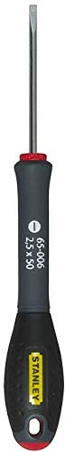 STANLEY 0-65-006 Tournevis Parallèle 2,5 X 50 Mm Gamme FATMAX - Fabriqués En France - Lame En Acier - Sablage De L'Empreinte - Poignée Soft Grip - Liaison Quasi Incassable - Anticorrosion