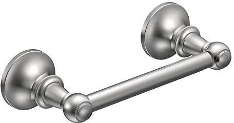 Moen Vale Chrome Double Post Pivoting Toilet Paper Holder, Wall Mounted Toilet Tissue Holder DN4408CH