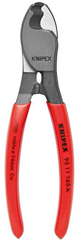 Knipex Cable Cutters 165 mm, Red, Classic, Ambidextrous, Stainless Steel