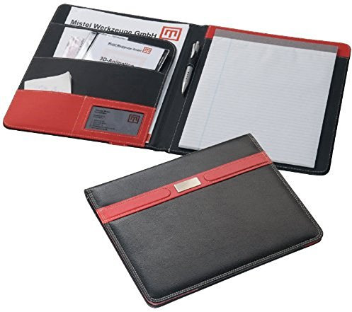 Edle A4 Schreibmappe - Businessmappe - incl. Block