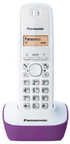 Panasonic KX-TG1611FRF DECT-Schnurlostelefon ohne Anrufbeantworter, Violett/Weiß