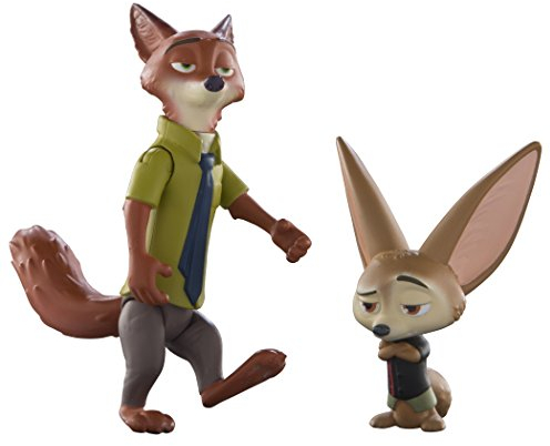 TOMY L70001EU - Zoomania Nick und Finnick Kleine Spielfiguren 2-er Set, Multi
