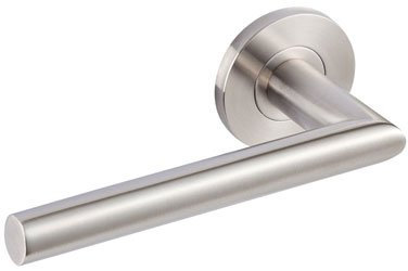 Vachette Poignée de Porte sur Rosace Ovalis - pour Portes Intérieues et Extérieures - Epaisseur de Porte de 30 à 48 mm - en Acier Inoxydable - Carré de 7 mm - Rosace Vendue Séparément - Garantie 2 ans