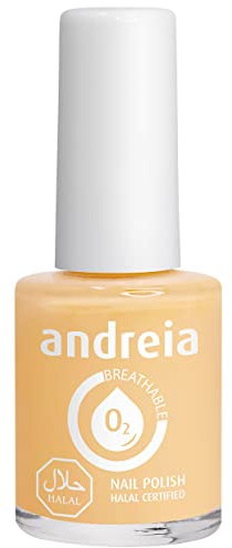Andreia Halal Breathable Nail Polish Varnish - Water Permeable - B2 Yellow - Shades of Nudes - Soft Shades | 10.5 ml