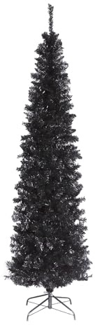 National Tree Company 6ft Unlit Black Tinsel Artificial Christmas Tree