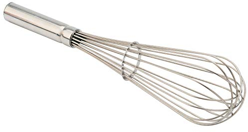 PIAZZA - Frusta a Mano da Cucina Professionale in Acciaio Inossidabile, 8 Fili, 35cm, Sbattitore Manuale Robusto con Anello per Mescolare Agilmente senza Grumi - Utensili Cucina Acciaio Inox, 35x7x7cm