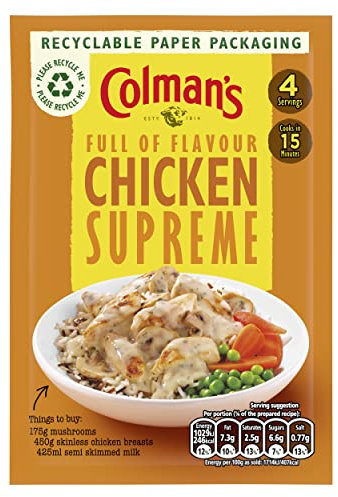 Colman's Classic Comforts Chicken Supreme Meal Maker perfect with seasonal veg quick to prepare sauce mix 38 g