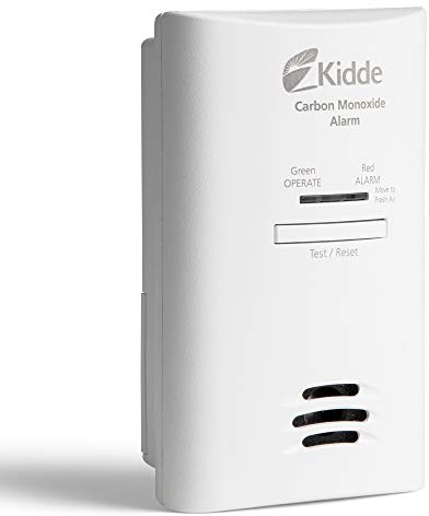 Kidde Carbon Monoxide Detector, Plug In Wall with AA Battery Backup, Test-Hush Button