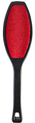 TRIXIE Brosse à peluches double face en blanc - pour les coussins et les textiles - libère rapidement les poils d'animaux - 26 cm - 2329