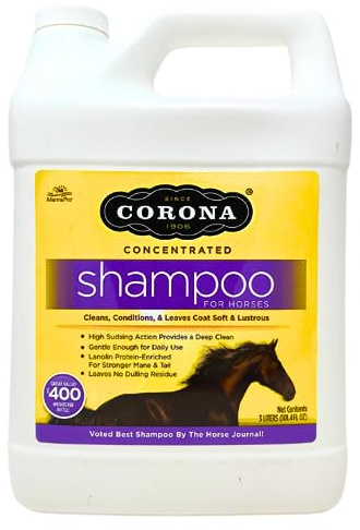Corona Concentrated Horse Shampoo – Deep Cleaning Formula for Coat, Mane & Tail, 3 Liter | Removes Dirt & Sweat, Gentle on Skin, Rinses Easily