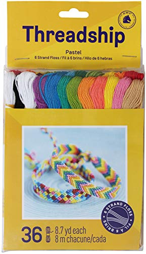 DMC PRISM-867 Prism Cotton Six Strand Floss Craft Thread, Pastel, 36/Pack