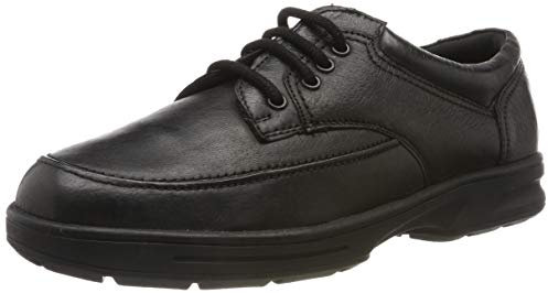 Mens Real Leather Lightweight Wide Fit Soft Comfort Shoes Black Or Brown By Dr Keller (Size 11, Black)