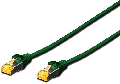 DIGITUS LAN Kabel Cat 6A – 0,25 m – S/FTP Geschirmt – 10 Gbit/s – 500 MHz – PoE++ – AWG 26/7 – LSZH – RJ45 Netzwerkkabel – Patchkabel – Kompatibel zu Cat6 und Cat7 – Grün