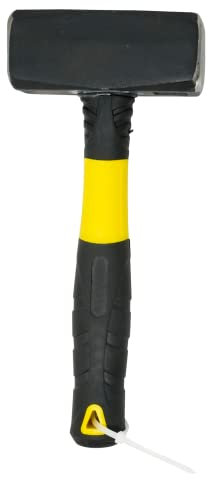 Dapetz 2kg Maza, Maza Cabeza de Acero Eje de la Fibra de Vidrio Empuñadura de Goma Mango