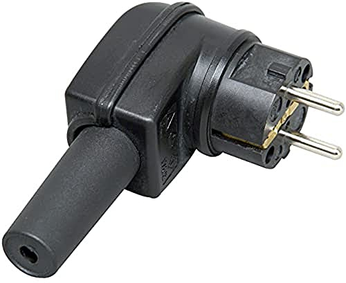 Kopp 178216054 Schutzkontakt-Vollgummi-Winkelstecker mit Knickschutztülle