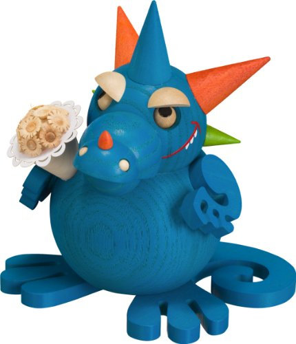 Ball smoking figure smoking man smoking dragon dad Seiffen Christmas 12cm Erzgebirge NEW