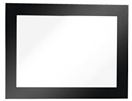 Durable 494801 Info Frame Duraframe Magnetic (A6, Cadre Magnétique pour Surfaces Métalliques) 5 Pièces - Noir