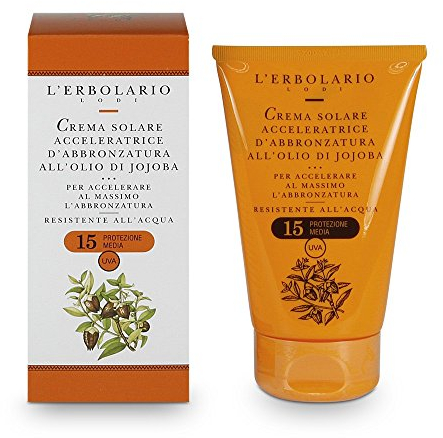 L'Erbolario, Crema Solare Corpo Acceleratrice d'Abbronzatura, Stimola la Melanina, SPF 15, 125 ml
