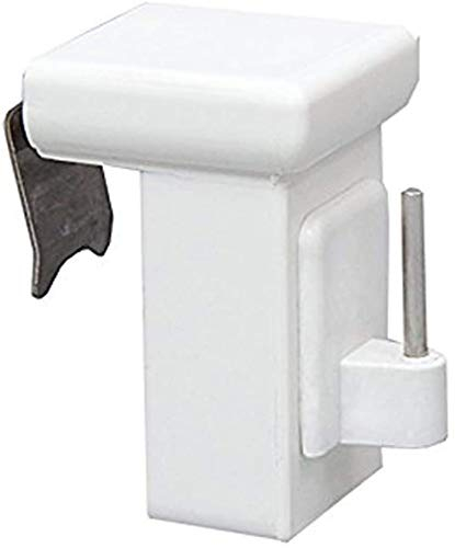 dekondo - 2X Fensterhaken Dekohaken Fensterclip für Fensterdekoration weiß oder schwarz - Fensterdicke: 10-27mm UNIVERSAL (Weiß)