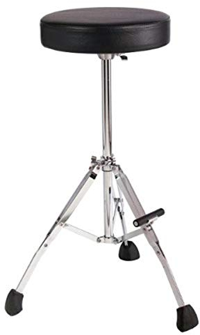 Gibraltar Schlagzeughocker, Drumhocker Compact Performance (runder Sitz, Durchmesser: 33cm, feste Höhe: 53 cm, Vinyl-Sitzfläche, Memory Lock, doppelstrebige Basis, 'Super Foot' Gummifüße)