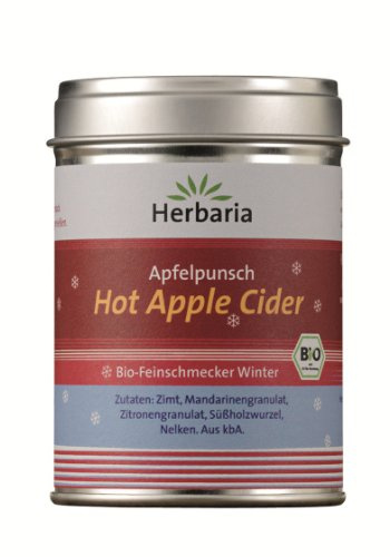Herbaria Hot Apple Cider bio 100g M-Dose - fertige Bio-Gewürzmischung für Apfelpunsch, Apfelwein und herrliche Winter-Cocktails - in nachhaltiger Aromaschutz-Dose