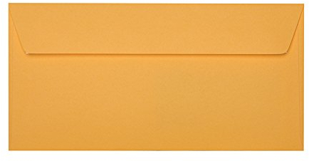 Paper24 je 25 DIN lang Briefumschläge mit Haftstreifen (ohne Fenster) 11x22 cm Gelb-Orange