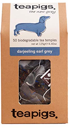 teapigs Darjeeling Earl Grey Tea Bags - Floral & Aromatic Blend with Bergamot - Great Taste Award Winner - Naturally Energising with Citrus Notes - 50 Eco-Friendly Biodegradable Tea Temples (1 Pack)