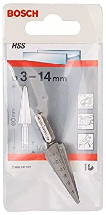 Bosch Professional Blechschälbohrer HSS mit 1/4 -Sechskantschaft Durchmesser: 3.0-14.0